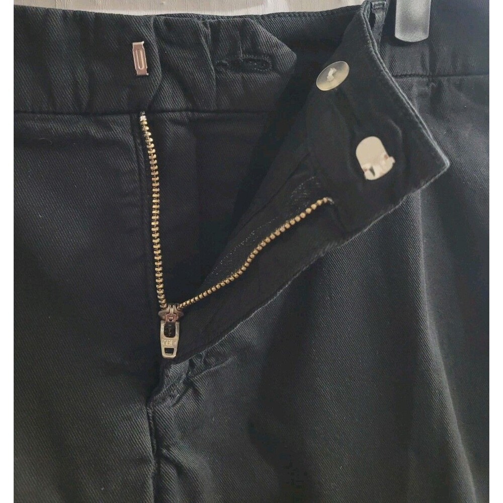 Frank & Eileen Wicklow Italian Chino Pants Wmns 10 Black Tuxedo Cropped Raw Hem - Picture 3 of 8